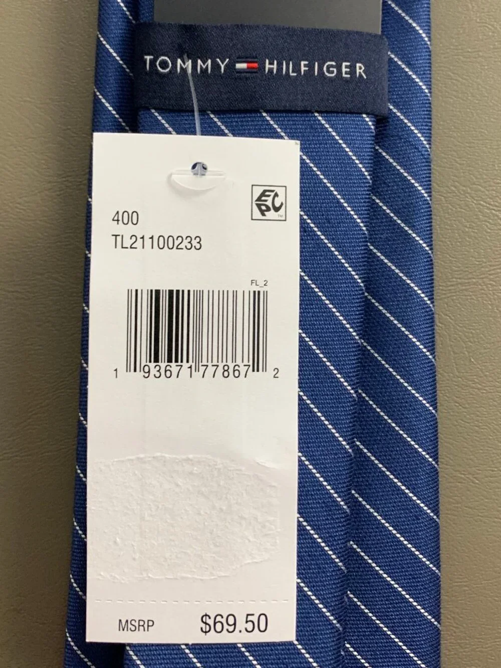 Tommy Hilfiger Men's 3'' Polyester Blend Neck Tie, Blue Padua Stripe